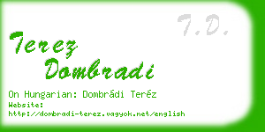 terez dombradi business card