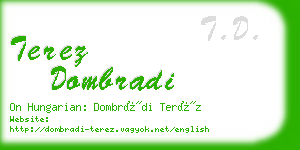 terez dombradi business card